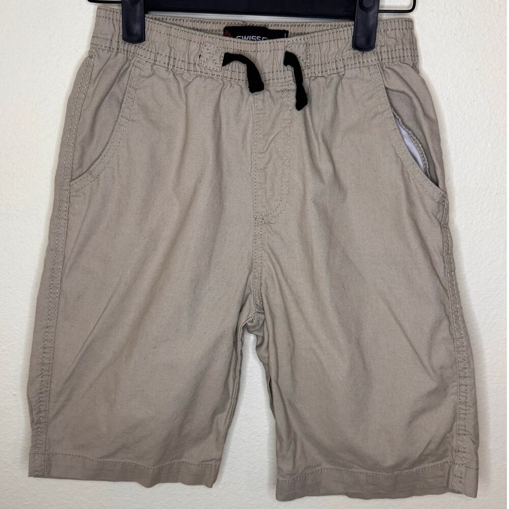 Youth Swiss Cross khaki/tan cargo Shorts size medium 10-12